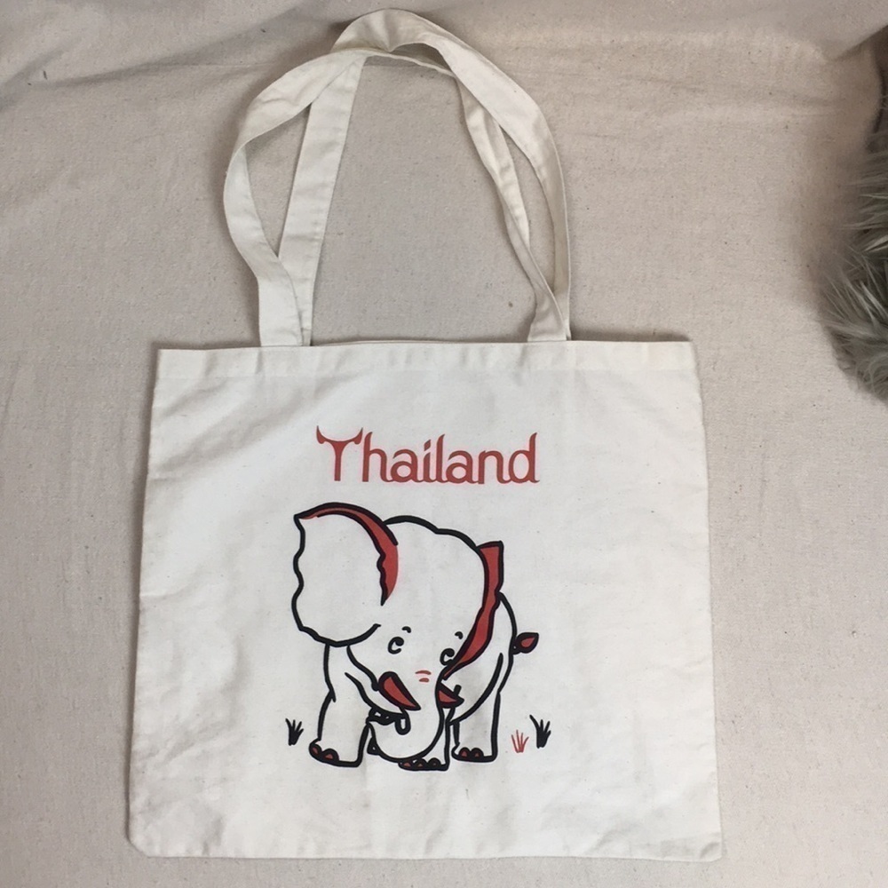 Re-usable Canvas Bag Thailand Elephant